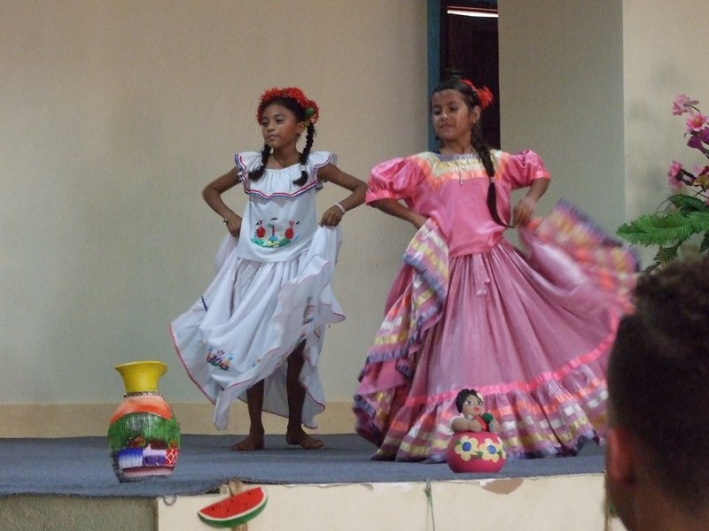 At the welcome assembly in Corinto - some of the children did beautiful traditional Nicaraguan dances