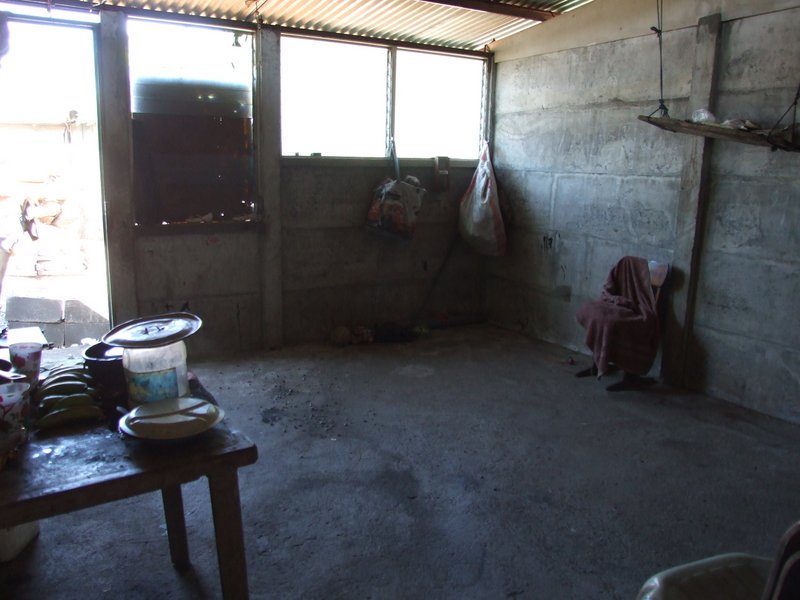 Milagro's home - one of the nicest we saw because it had a floor and concrete walls
