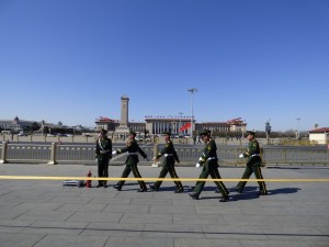 Soldiers at Tiananmen Square