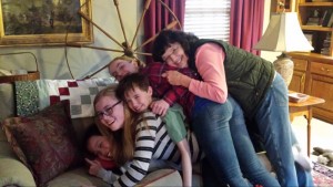 More proof he's in a crazy family - Noah on the bottom under all his siblings and his grandma!