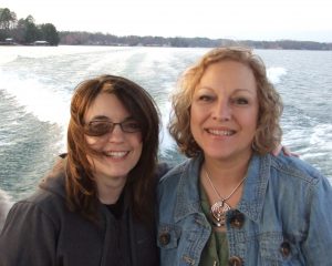 Not the best pic of me!  But such a fun memory - down in NC for a couple events and getting to visit her wonderful friend Susan and get out on the boat!